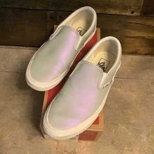 Vans classic Slip-On iridescent violet/grey Sz 8.5